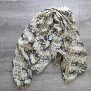 Niko Made in India 100% Silk Scarf 41" X 42"
